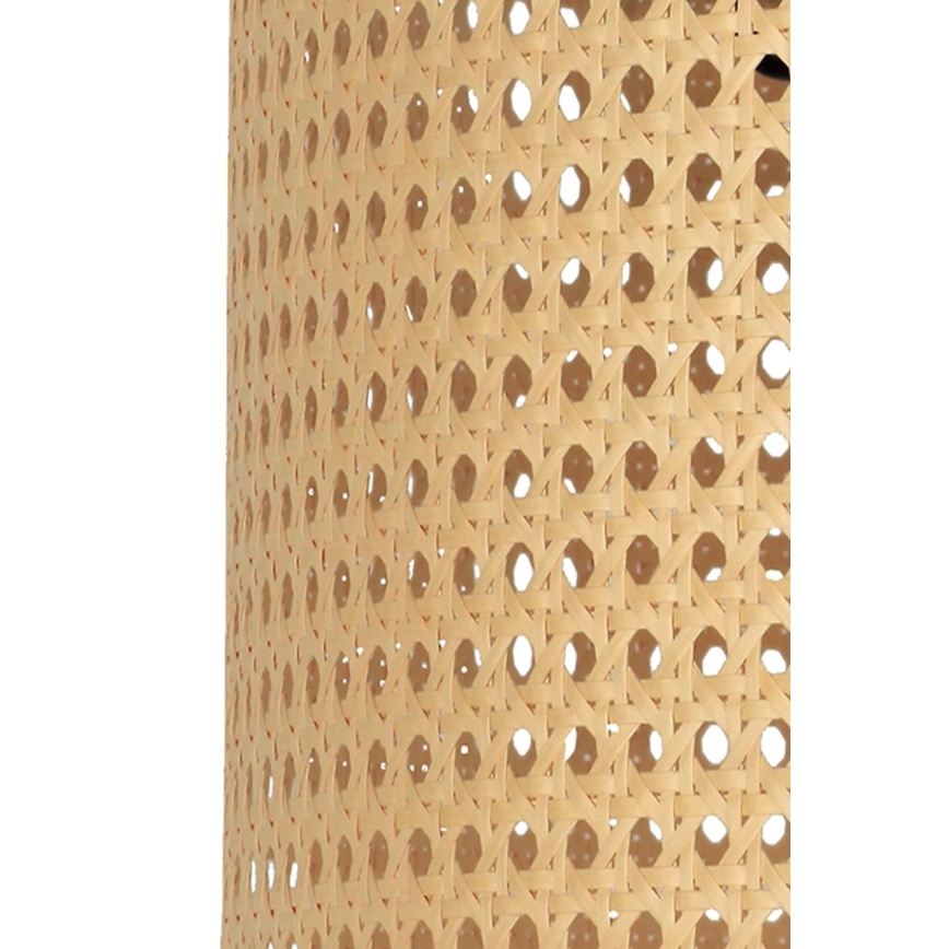 Duolla - Stojacia lampa ROLLER 1xE27/15W/230V pr. 45 cm ratan/čierna