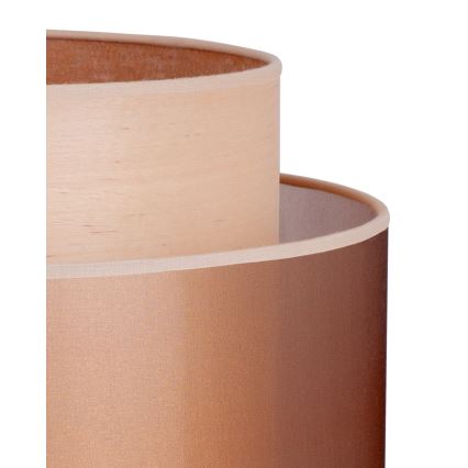 Duolla - Stojacia lampa WOOD BOHO 1xE27/15W/230V pr. 45 cm medená/hnedá/béžová