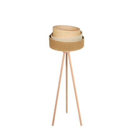Duolla - Stojacia lampa YUTE TRIO 1xE27/15W/230V pr. 45 cm hnedá/šedá/béžová