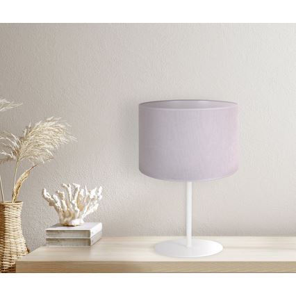 Duolla - Stolná lampa BRISTOL 1xE14/15W/230V pr. 17,5 cm šedá/biela