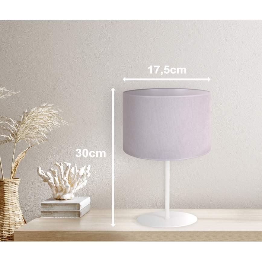 Duolla - Stolná lampa BRISTOL 1xE14/15W/230V pr. 17,5 cm šedá/biela