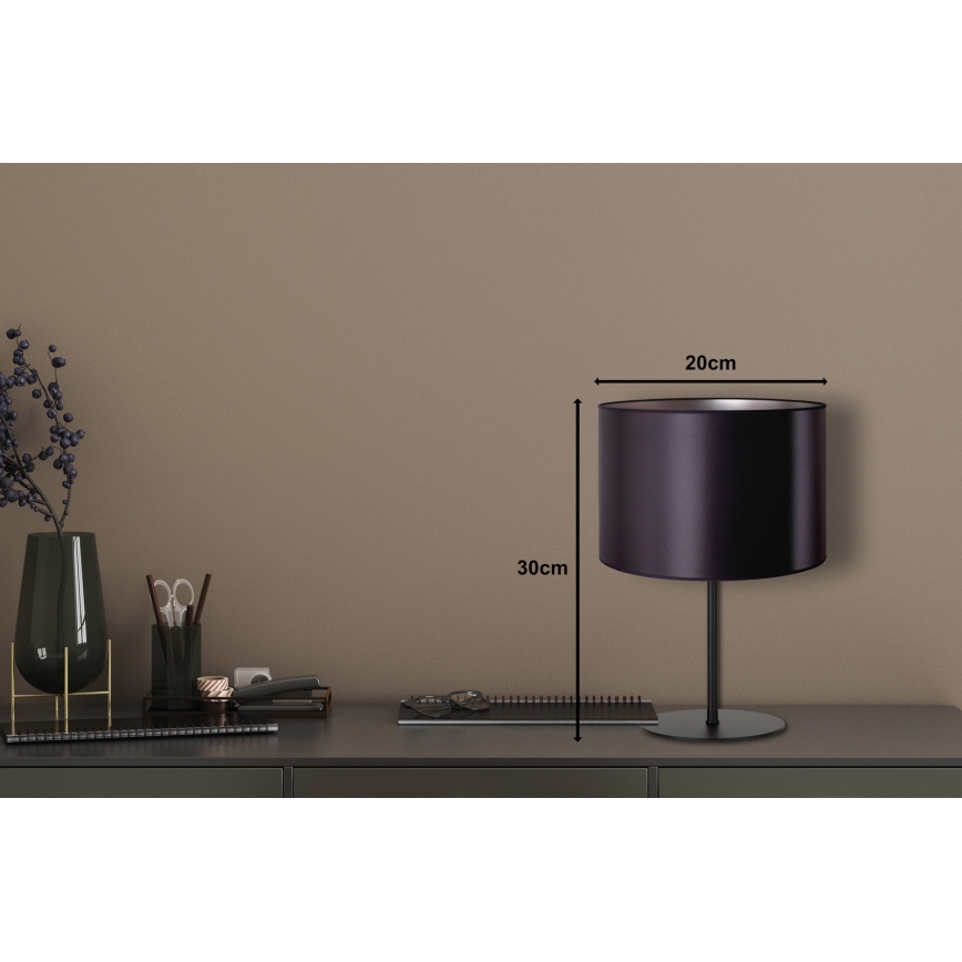 Duolla - Stolná lampa CANNES 1xE14/15W/230V pr. 20 cm čierna/strieborná