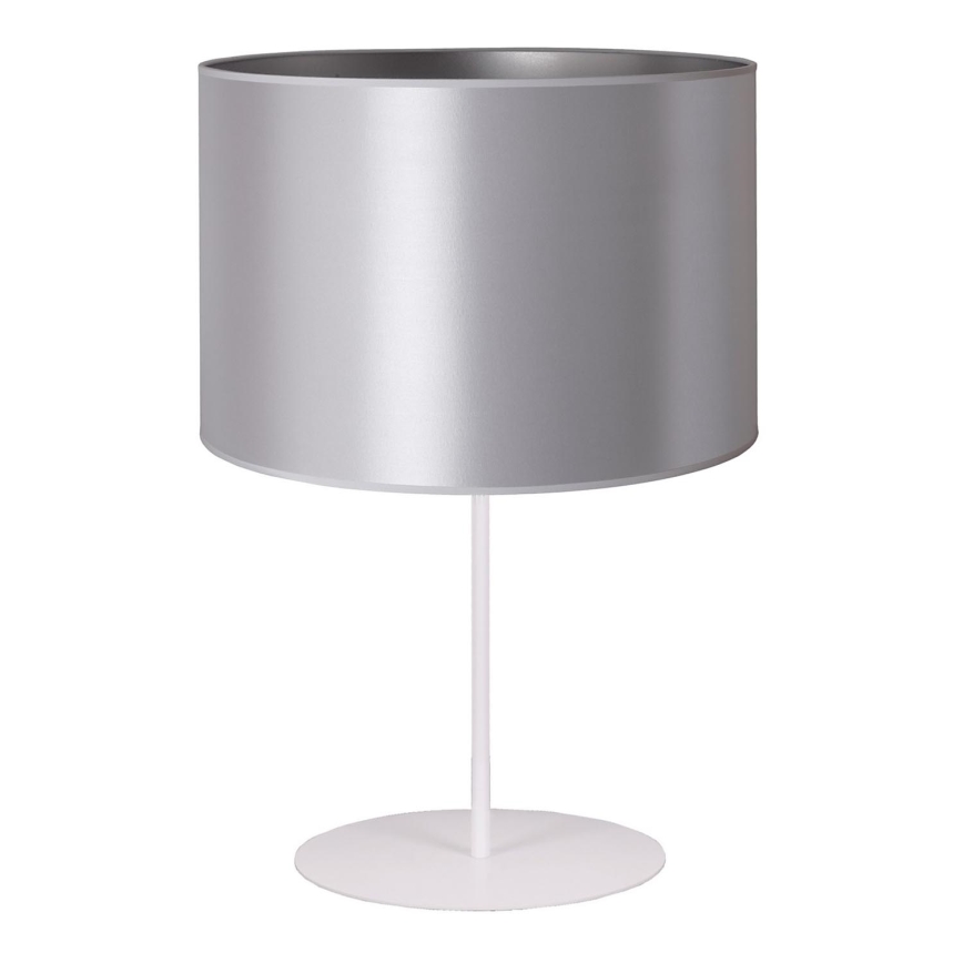 Duolla - Stolná lampa CANNES 1xE14/15W/230V pr. 20 cm strieborná/biela