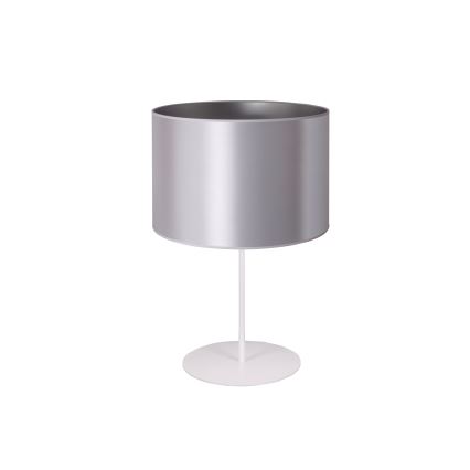 Duolla - Stolná lampa CANNES 1xE14/15W/230V pr. 20 cm strieborná/biela