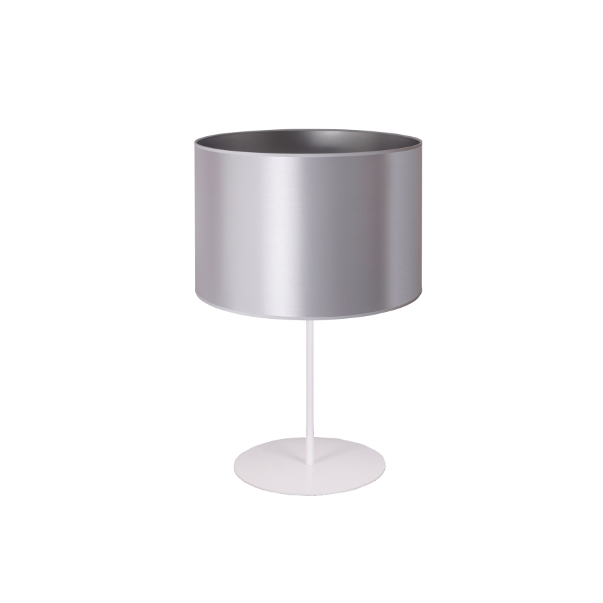 Duolla - Stolná lampa CANNES 1xE14/15W/230V pr. 20 cm strieborná/biela