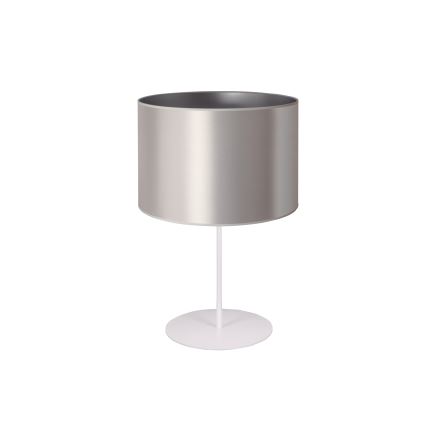 Duolla - Stolná lampa CANNES 1xE14/15W/230V pr. 20 cm strieborná/biela
