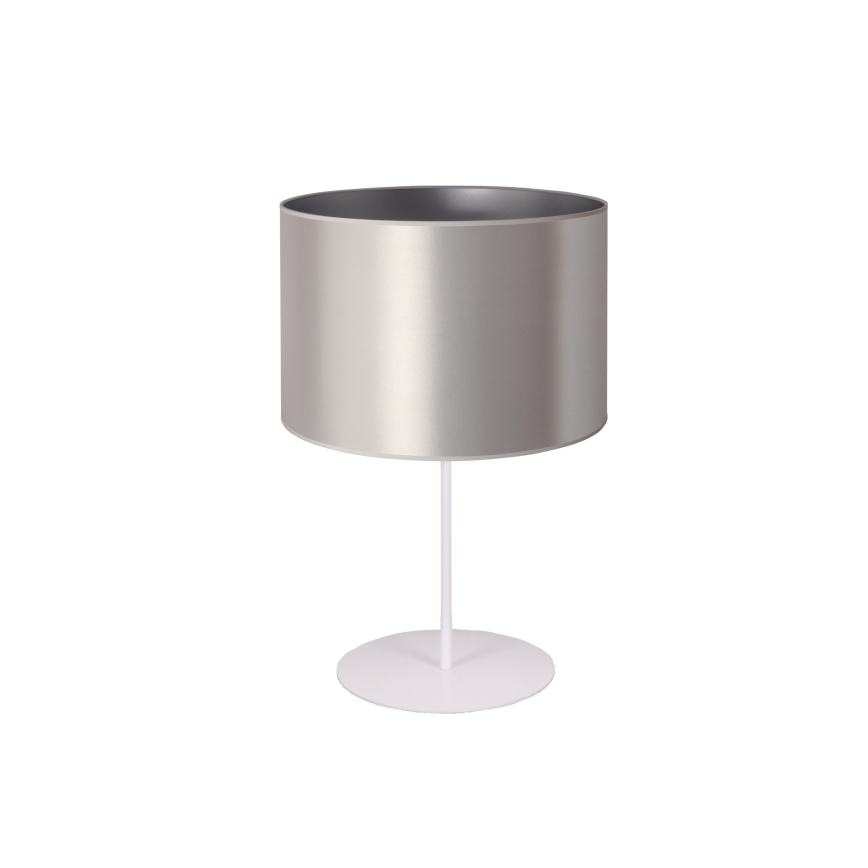 Duolla - Stolná lampa CANNES 1xE14/15W/230V pr. 20 cm strieborná/biela