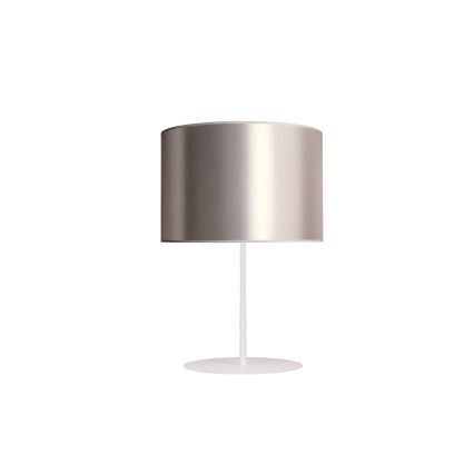 Duolla - Stolná lampa CANNES 1xE14/15W/230V pr. 20 cm strieborná/biela
