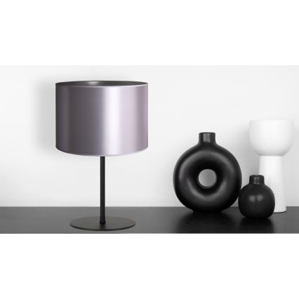 Duolla - Stolná lampa CANNES 1xE14/15W/230V pr. 20 cm strieborná/čierna