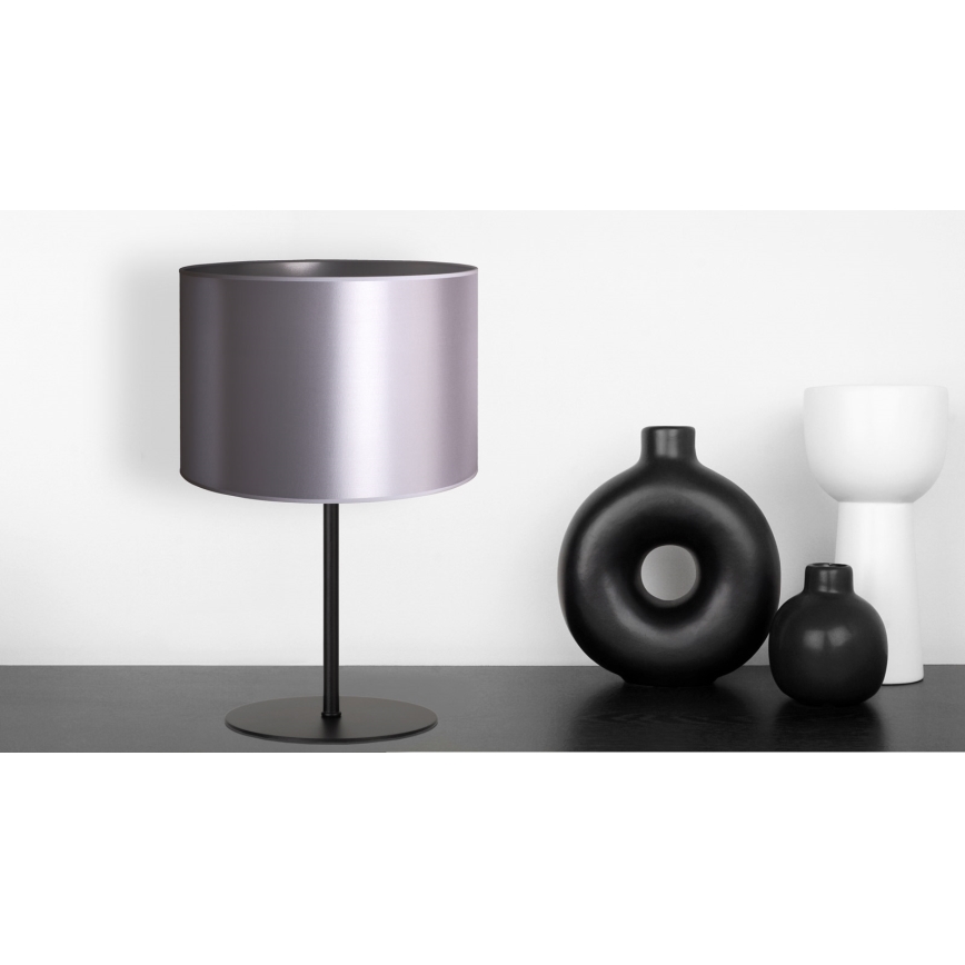 Duolla - Stolná lampa CANNES 1xE14/15W/230V pr. 20 cm strieborná/čierna