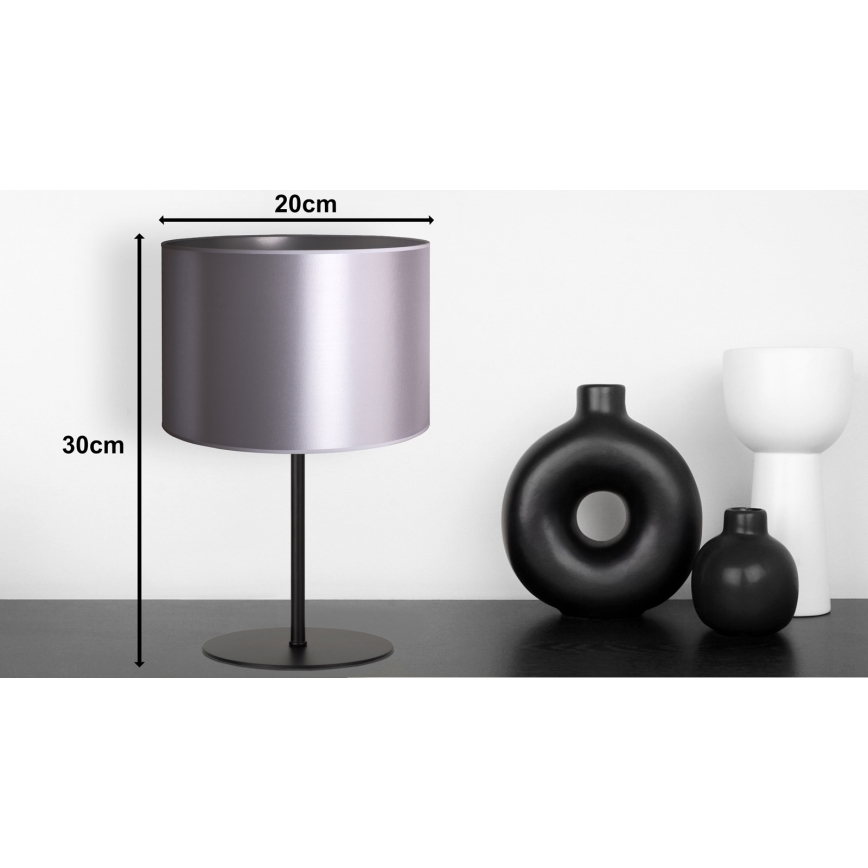 Duolla - Stolná lampa CANNES 1xE14/15W/230V pr. 20 cm strieborná/čierna