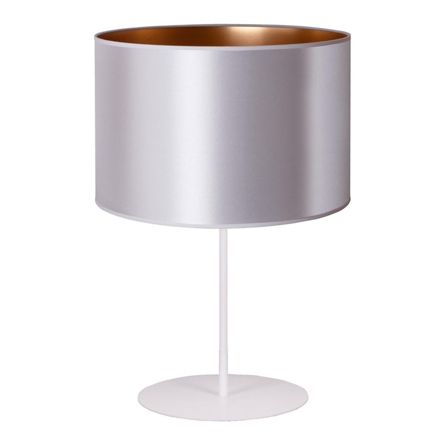 Duolla - Stolná lampa CANNES 1xE14/15W/230V pr. 20 cm strieborná/medená/biela