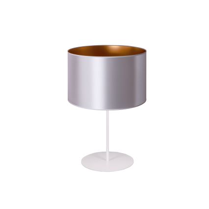 Duolla - Stolná lampa CANNES 1xE14/15W/230V pr. 20 cm strieborná/medená/biela