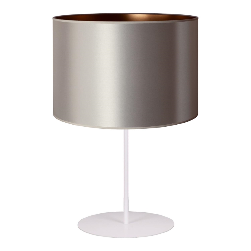 Duolla - Stolná lampa CANNES 1xE14/15W/230V pr. 20 cm strieborná/medená/biela