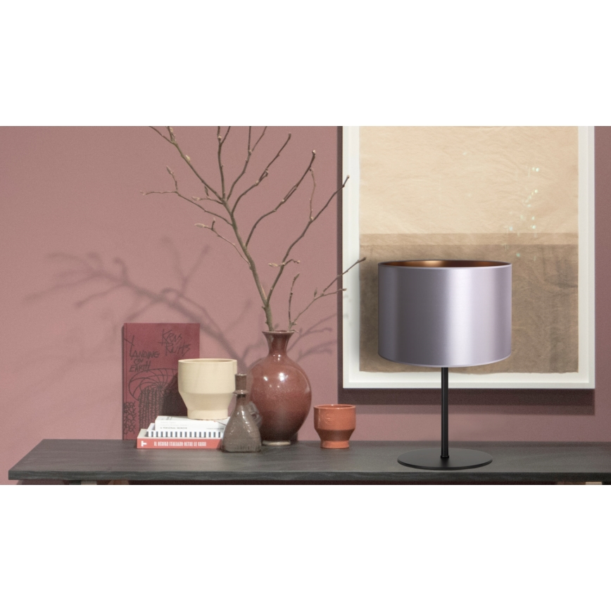 Duolla - Stolná lampa CANNES 1xE14/15W/230V pr. 20 cm strieborná/medená/čierna