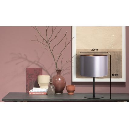 Duolla - Stolná lampa CANNES 1xE14/15W/230V pr. 20 cm strieborná/medená/čierna