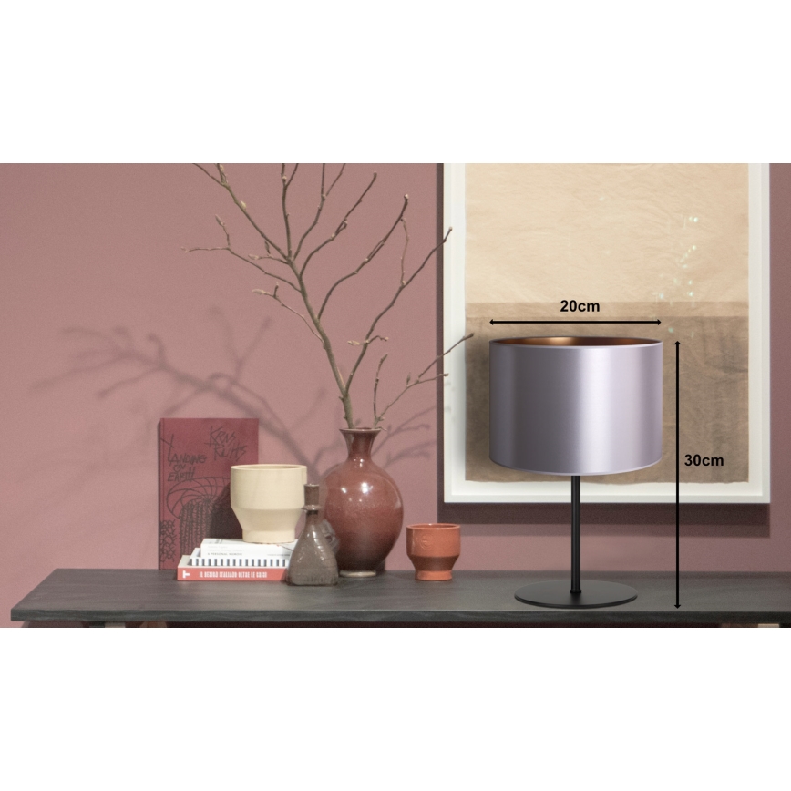 Duolla - Stolná lampa CANNES 1xE14/15W/230V pr. 20 cm strieborná/medená/čierna