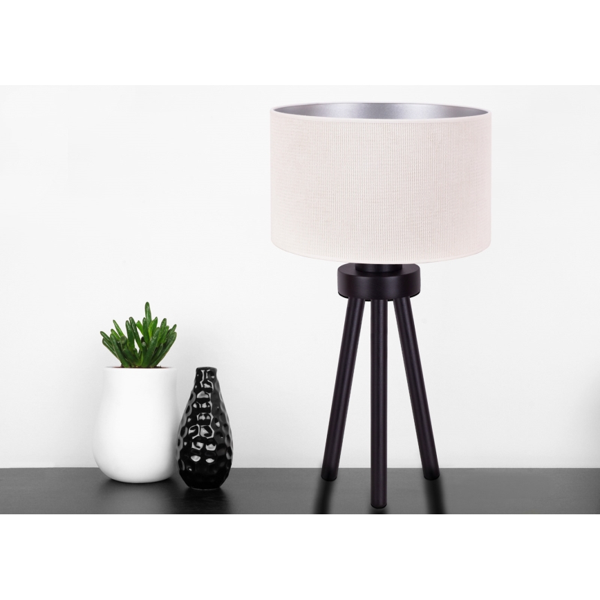 Duolla - Stolná lampa LYON 1xE27/15W/230V pr. 30 cm krémová