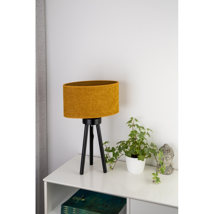 Duolla - Stolná lampa OVAL 1xE27/15W/230V pr. 30 cm hnedá