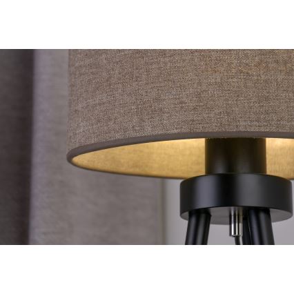 Duolla - Stolná lampa OVAL 1xE27/15W/230V pr. 30 cm hnedá
