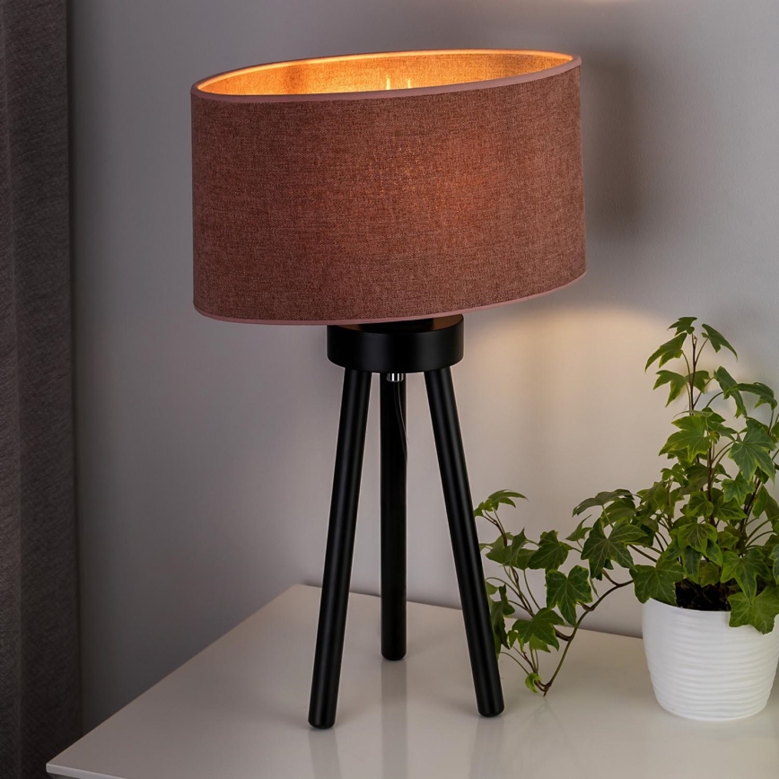 Duolla - Stolná lampa OVAL 1xE27/15W/230V pr. 30 cm ružová