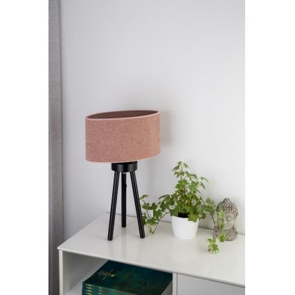 Duolla - Stolná lampa OVAL 1xE27/15W/230V pr. 30 cm ružová