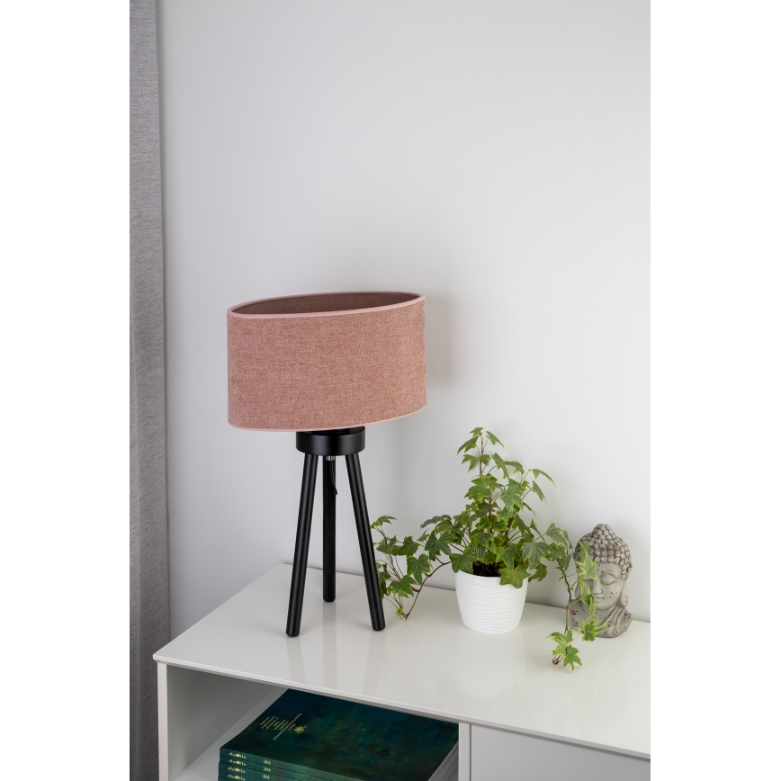 Duolla - Stolná lampa OVAL 1xE27/15W/230V pr. 30 cm ružová