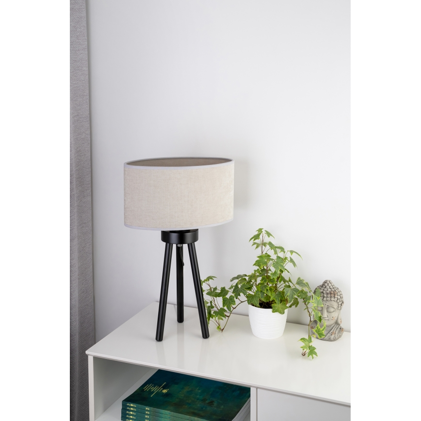 Duolla - Stolná lampa OVAL 1xE27/15W/230V pr. 30 cm šedá