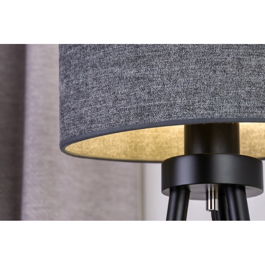 Duolla - Stolná lampa OVAL 1xE27/15W/230V pr. 30 cm šedá
