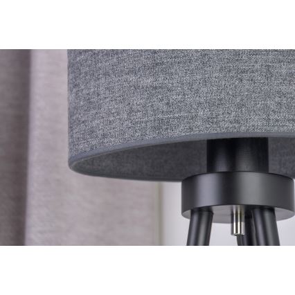 Duolla - Stolná lampa OVAL 1xE27/15W/230V pr. 30 cm šedá