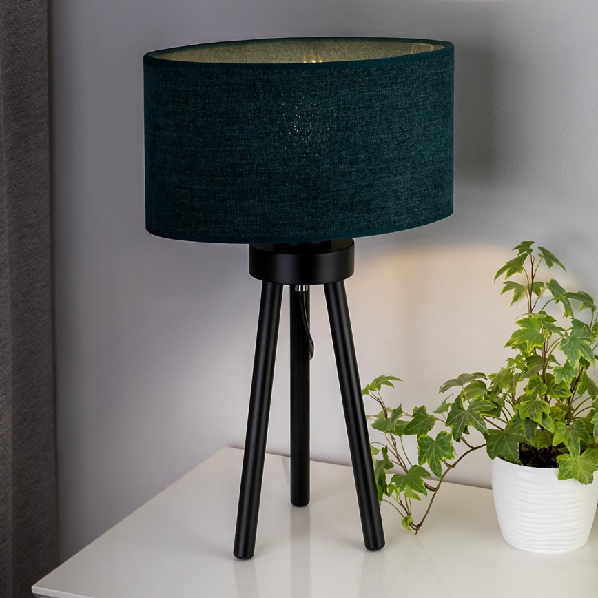 Duolla - Stolná lampa OVAL 1xE27/15W/230V pr. 30 cm zelená
