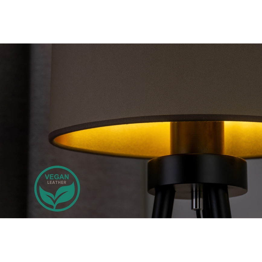 Duolla - Stolná lampa OVAL VEGAN 1xE27/15W/230V pr. 30 cm béžová