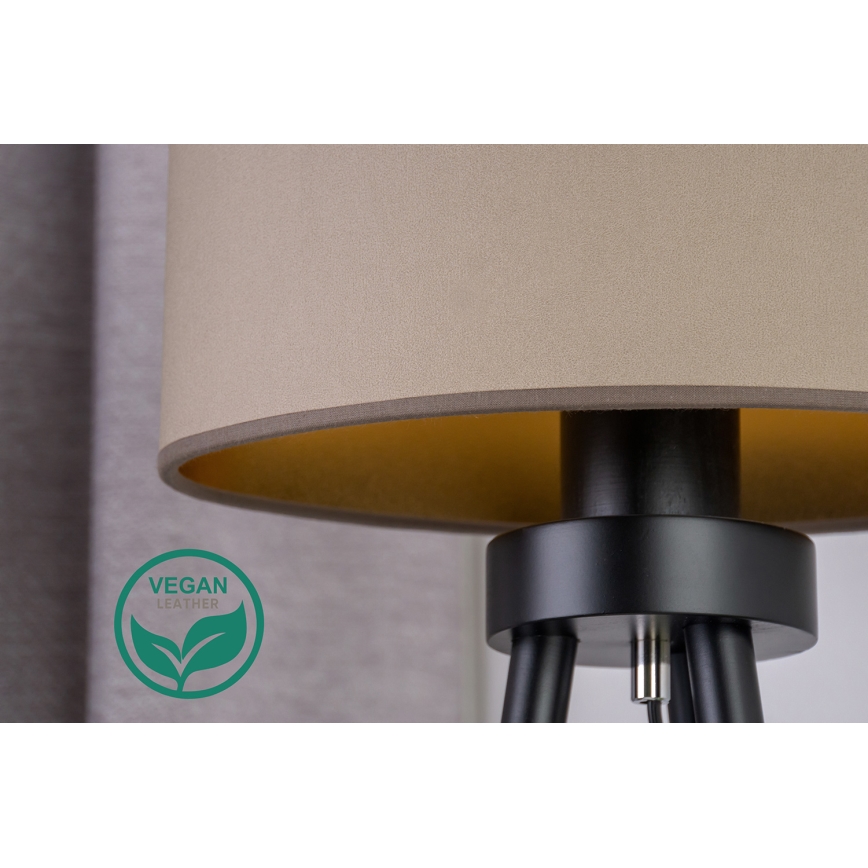Duolla - Stolná lampa OVAL VEGAN 1xE27/15W/230V pr. 30 cm béžová