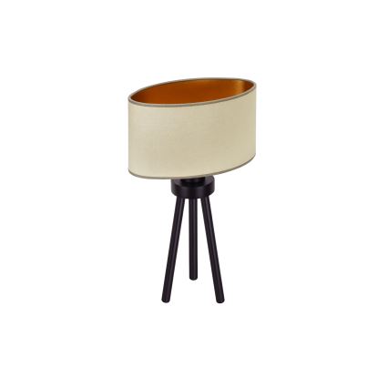 Duolla - Stolná lampa OVAL VEGAN 1xE27/15W/230V pr. 30 cm béžová
