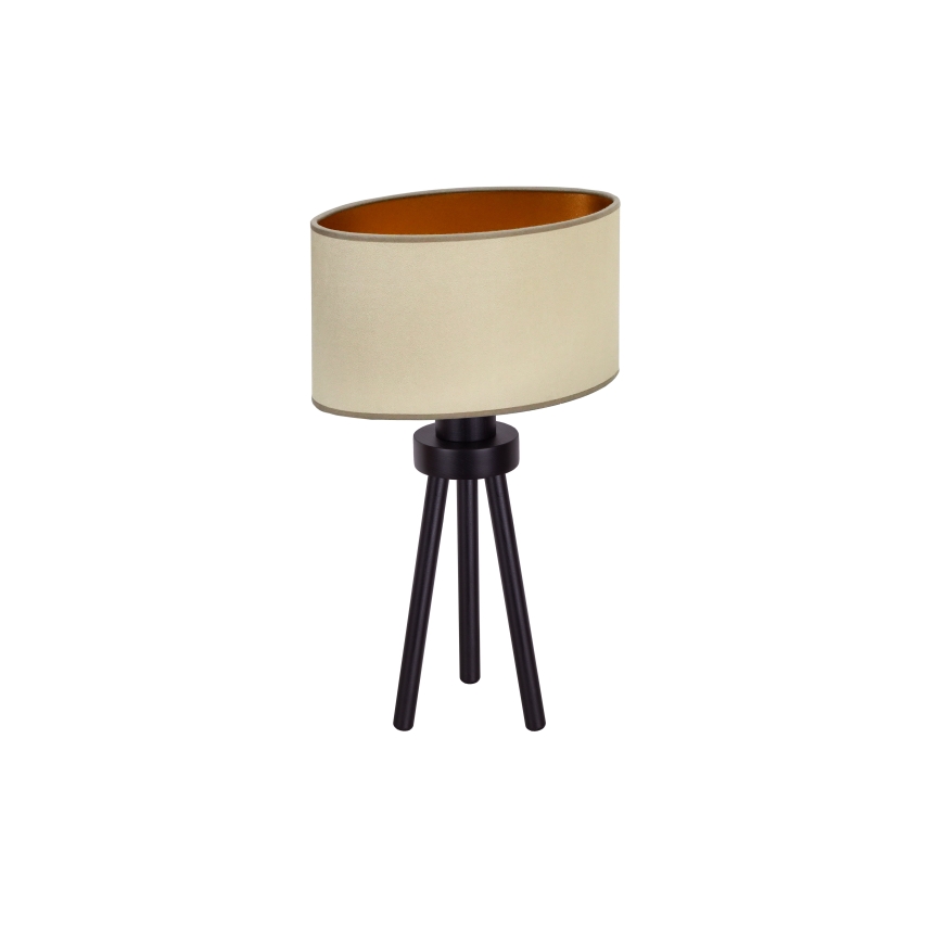 Duolla - Stolná lampa OVAL VEGAN 1xE27/15W/230V pr. 30 cm béžová