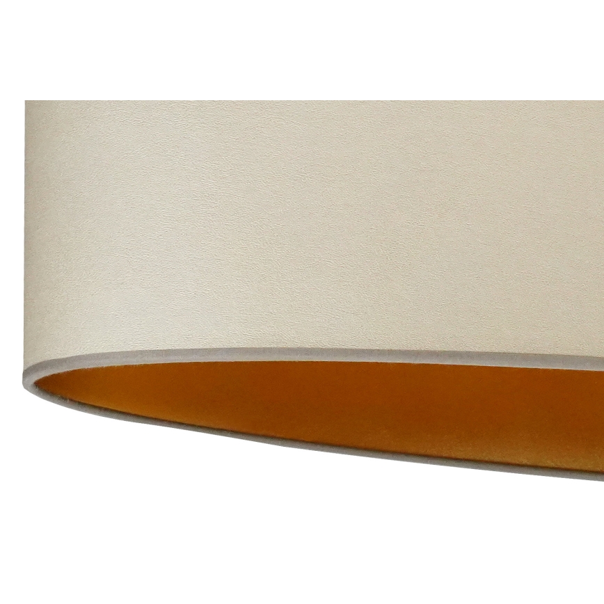Duolla - Stolná lampa OVAL VEGAN 1xE27/15W/230V pr. 30 cm béžová