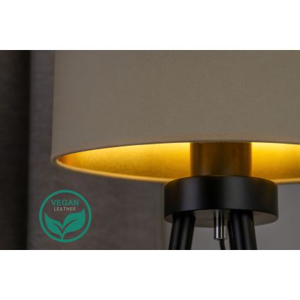 Duolla - Stolná lampa OVAL VEGAN 1xE27/15W/230V pr. 30 cm krémová