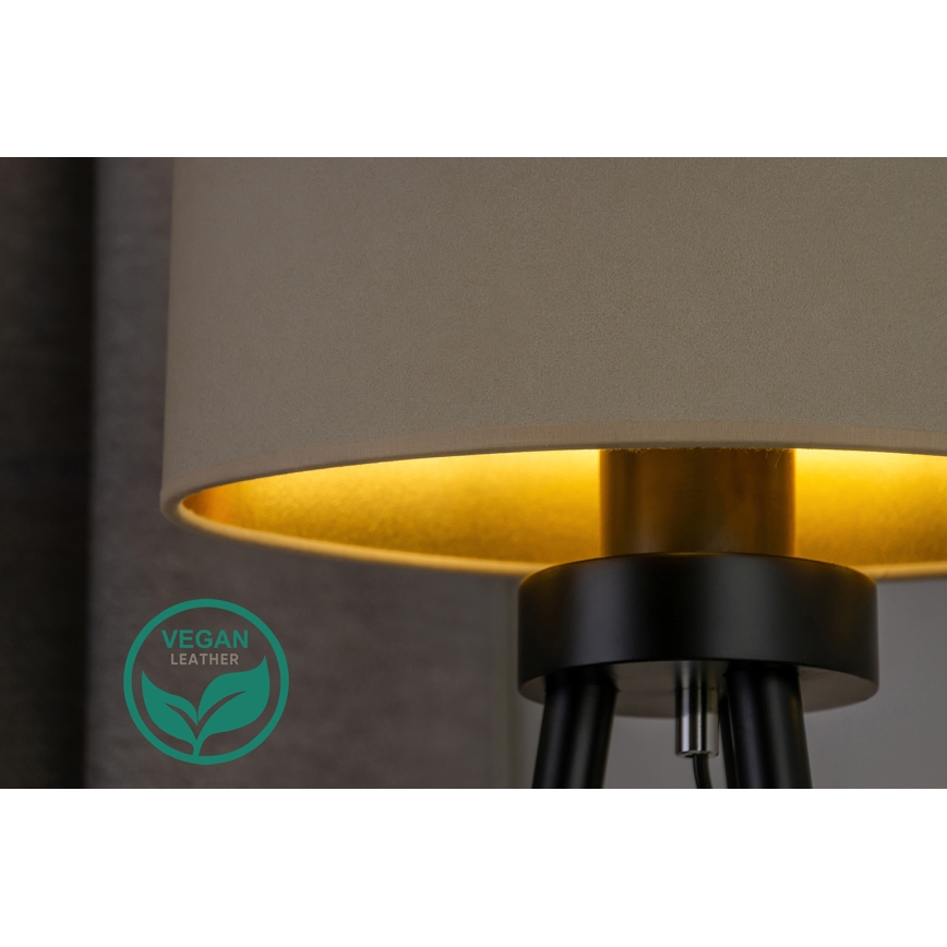 Duolla - Stolná lampa OVAL VEGAN 1xE27/15W/230V pr. 30 cm krémová