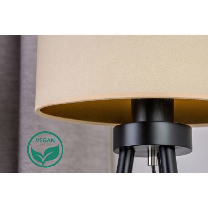 Duolla - Stolná lampa OVAL VEGAN 1xE27/15W/230V pr. 30 cm krémová