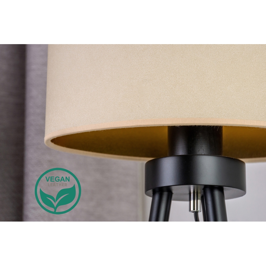 Duolla - Stolná lampa OVAL VEGAN 1xE27/15W/230V pr. 30 cm krémová