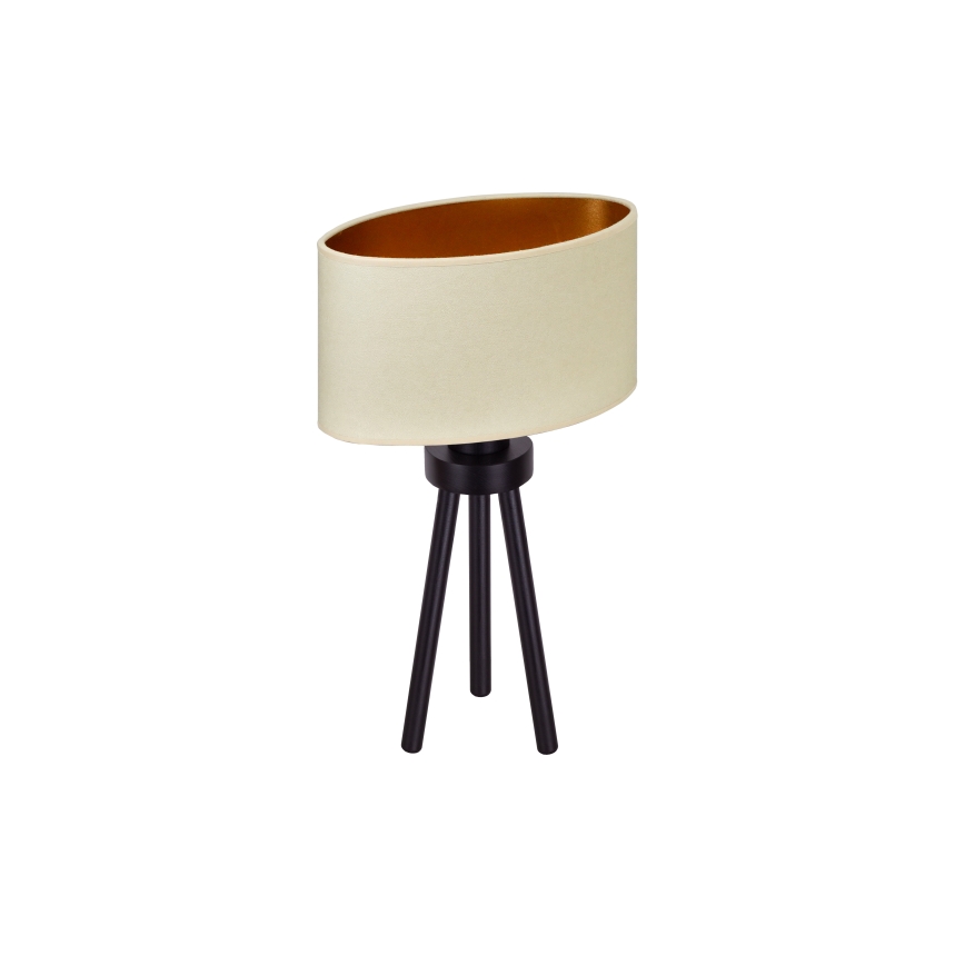 Duolla - Stolná lampa OVAL VEGAN 1xE27/15W/230V pr. 30 cm krémová