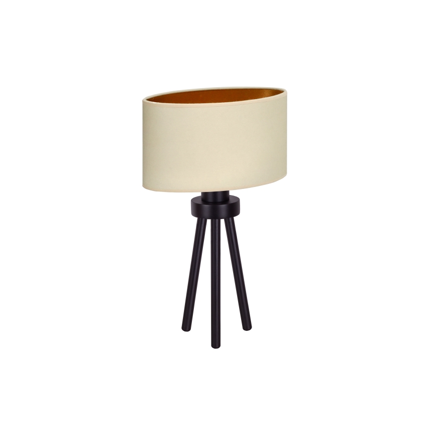 Duolla - Stolná lampa OVAL VEGAN 1xE27/15W/230V pr. 30 cm krémová