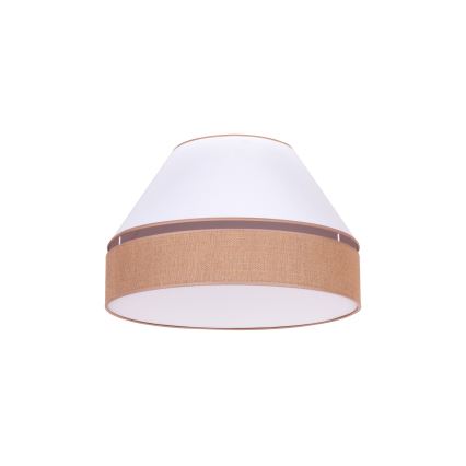 Duolla - Stropné svietidlo AVIGNON 1xE27/15W/230V pr. 50 cm biela/hnedá