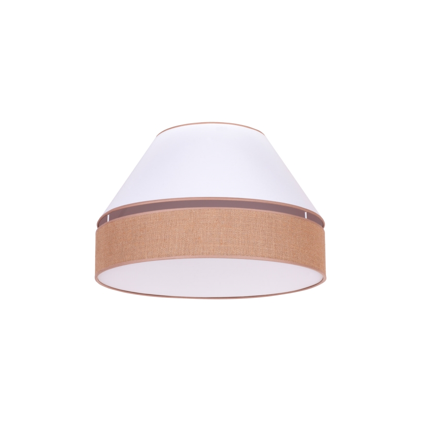 Duolla - Stropné svietidlo AVIGNON 1xE27/15W/230V pr. 50 cm biela/hnedá