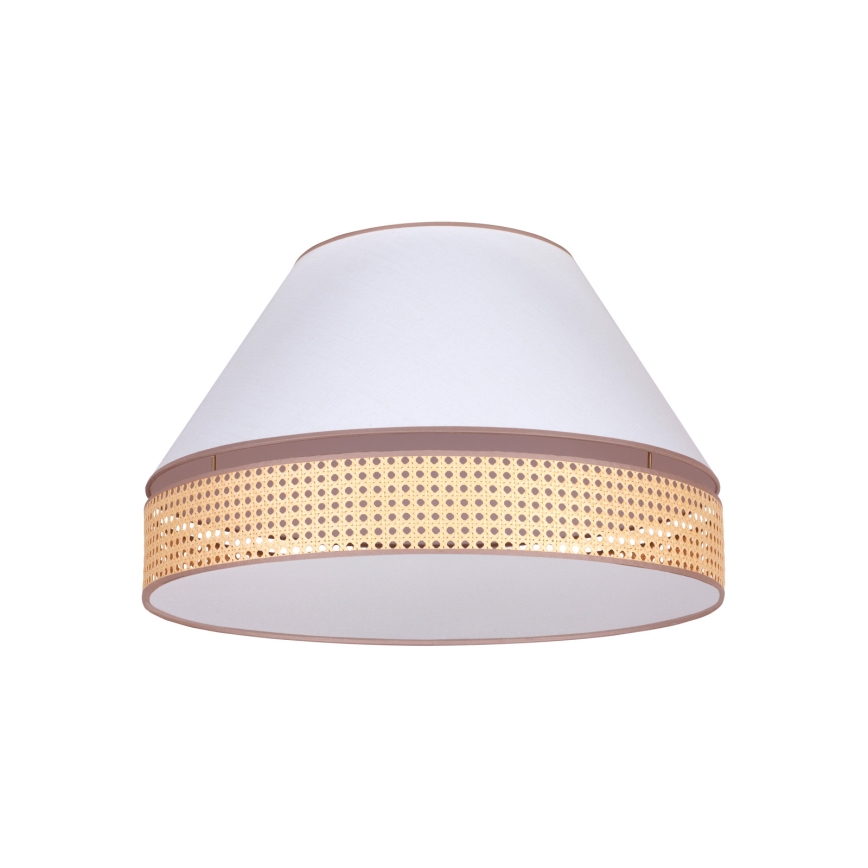 Duolla - Stropné svietidlo AVIGNON 3xE27/15W/230V pr. 60 cm biela/ratan