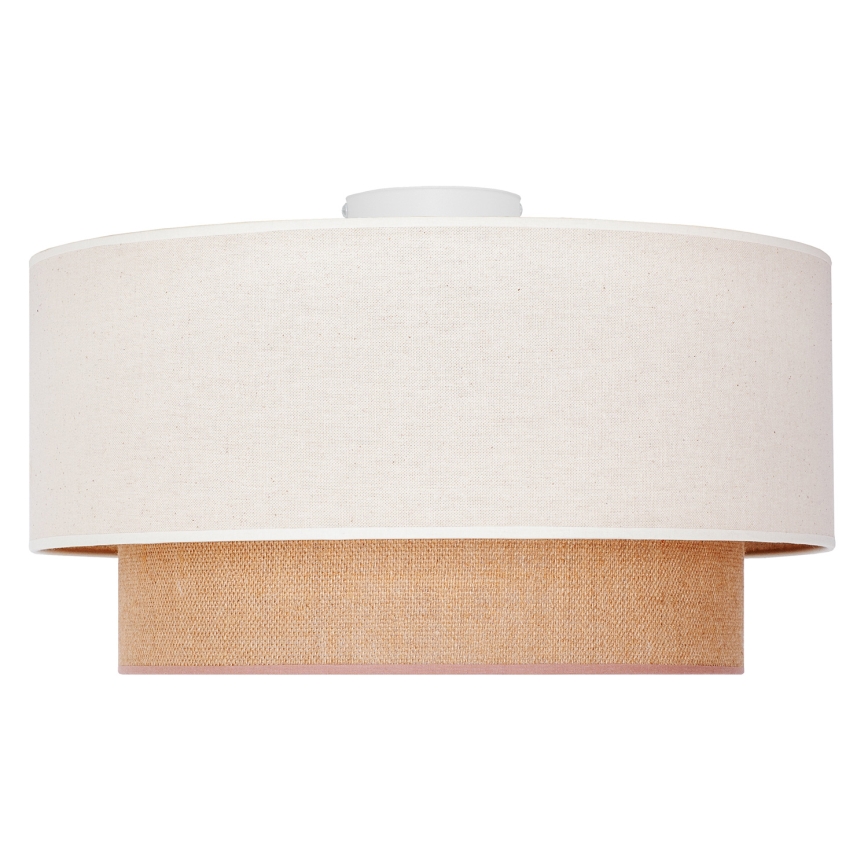 Duolla - Stropné svietidlo BOHO 1xE27/15W/230V pr. 45 cm béžová/hnedá