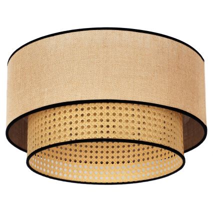 Duolla - Stropné svietidlo BOHO 1xE27/15W/230V pr. 45 cm béžová/ratan