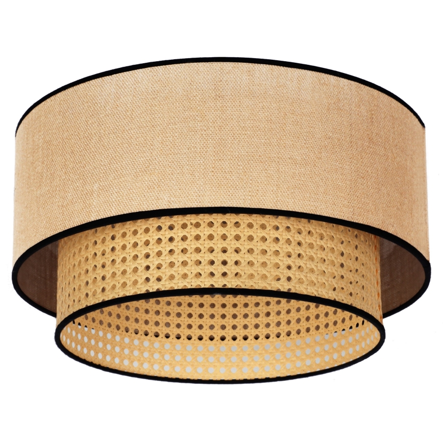 Duolla - Stropné svietidlo BOHO 1xE27/15W/230V pr. 45 cm béžová/ratan