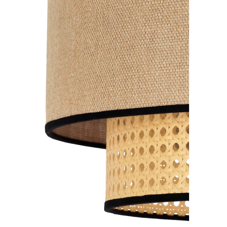 Duolla - Stropné svietidlo BOHO 1xE27/15W/230V pr. 45 cm béžová/ratan