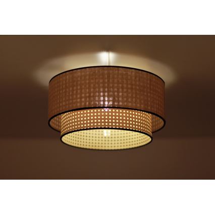 Duolla - Stropné svietidlo BOHO 1xE27/15W/230V pr. 45 cm béžová/ratan